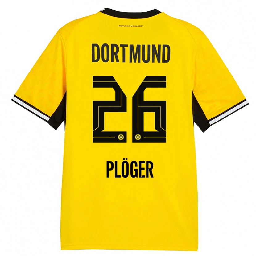 Danxen Kvinnor Dustin Plöger #26 Gul Svart Vit Hemmatröja Matchtröjor 2026/27 Tröjor T-Tröja
