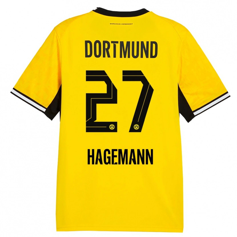 Danxen Kvinnor Keron Hagemann #27 Gul Svart Vit Hemmatröja Matchtröjor 2026/27 Tröjor T-Tröja