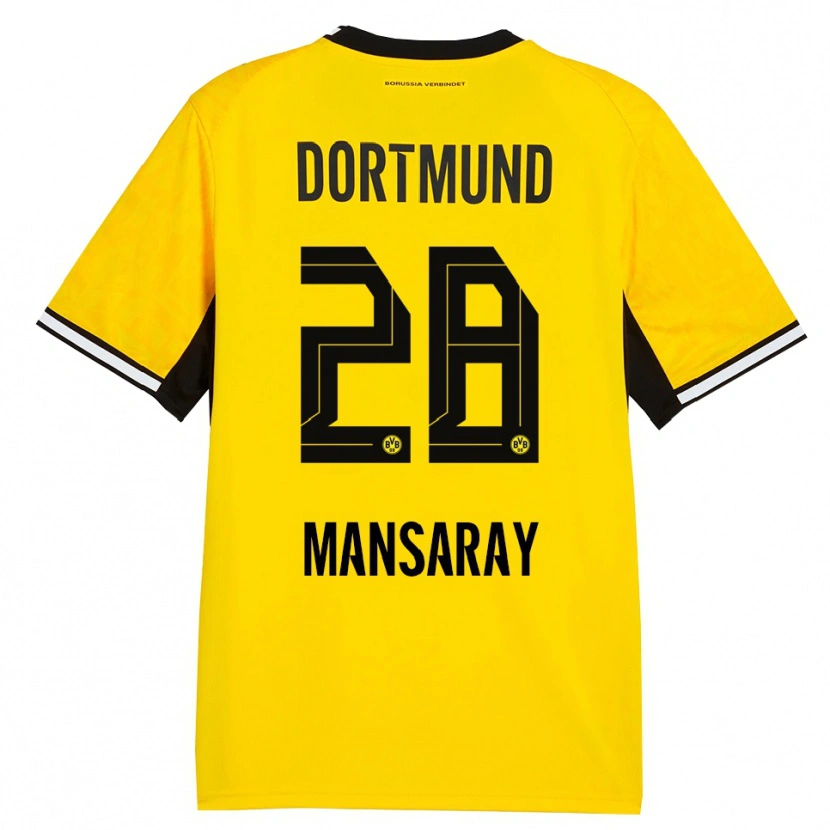 Danxen Kvinnor Ismael Mansaray #28 Gul Svart Vit Hemmatröja Matchtröjor 2026/27 Tröjor T-Tröja