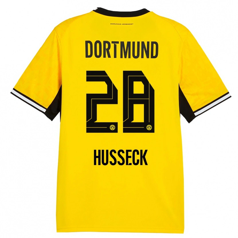 Danxen Kvinnor Jonah Husseck #28 Gul Svart Vit Hemmatröja Matchtröjor 2026/27 Tröjor T-Tröja