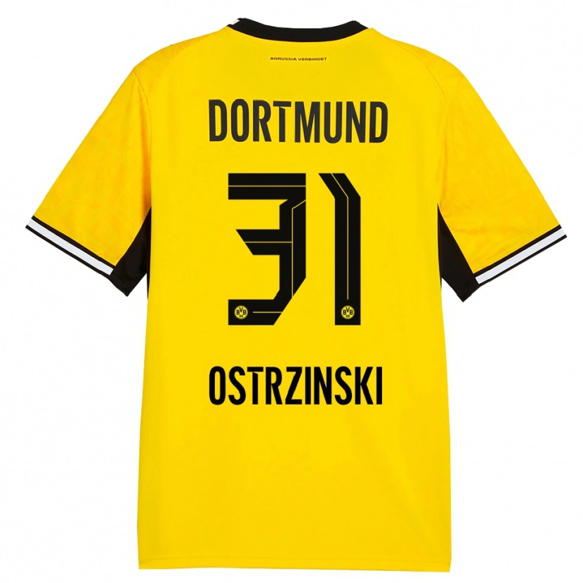 Danxen Kvinnor Silas Ostrzinski #31 Gul Svart Vit Hemmatröja Matchtröjor 2026/27 Tröjor T-Tröja