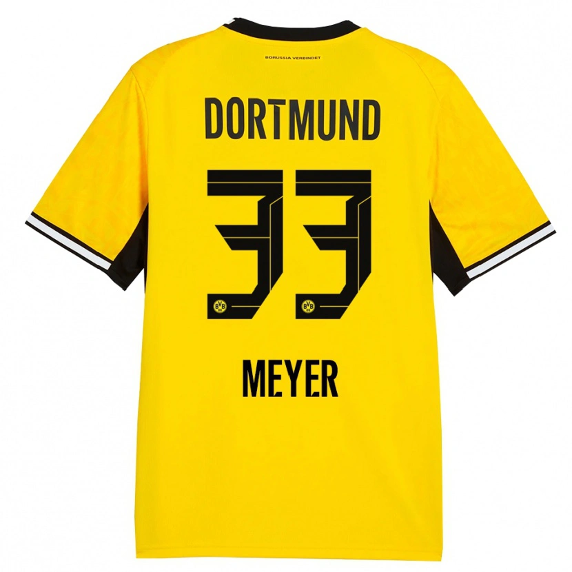 Danxen Kvinnor Alexander Meyer #33 Gul Svart Vit Hemmatröja Matchtröjor 2026/27 Tröjor T-Tröja