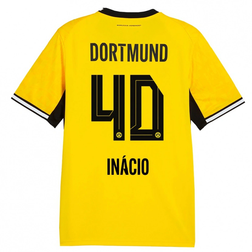 Danxen Kvinnor Samuele Inácio #40 Gul Svart Vit Hemmatröja Matchtröjor 2026/27 Tröjor T-Tröja