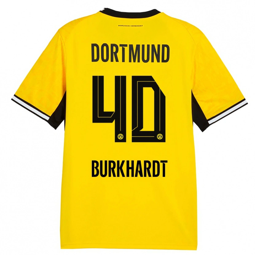 Danxen Kvinnor Till Burkhardt #40 Gul Svart Vit Hemmatröja Matchtröjor 2026/27 Tröjor T-Tröja