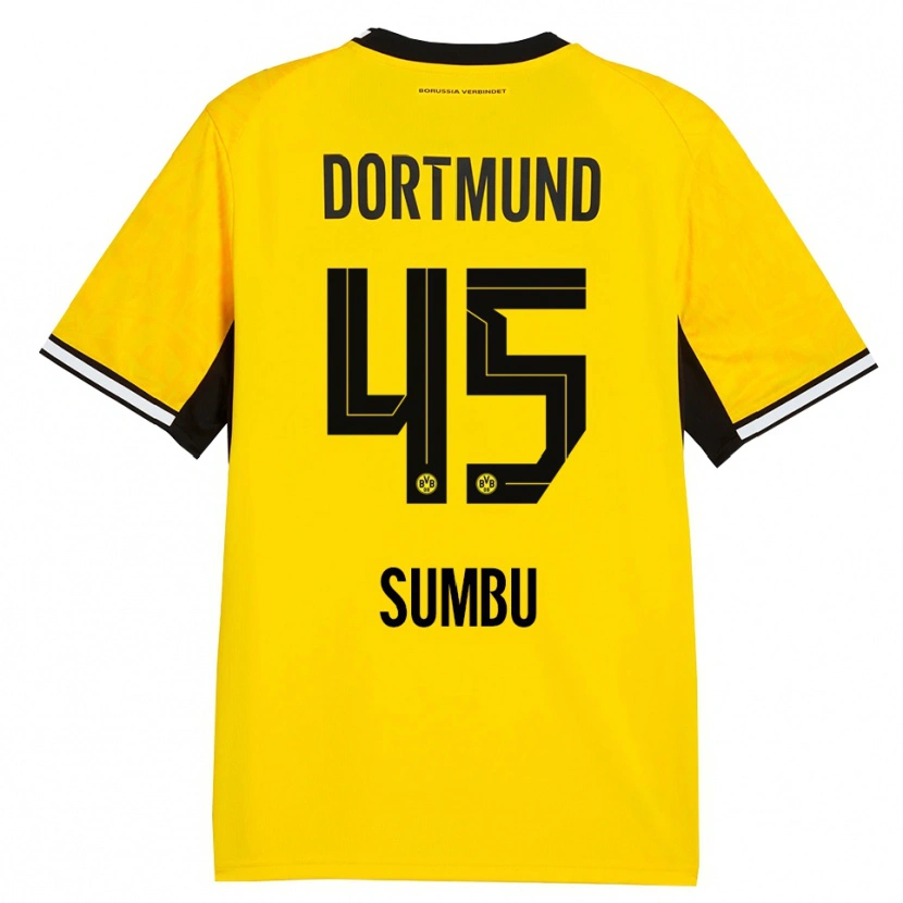 Danxen Kvinnor Daniel Sumbu #45 Gul Svart Vit Hemmatröja Matchtröjor 2026/27 Tröjor T-Tröja