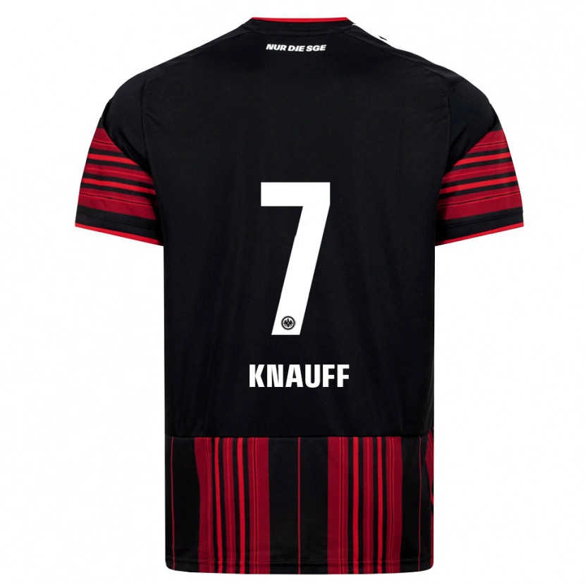 Danxen Kvinnor Ansgar Knauff #7 Svart Röd Vit Hemmatröja Matchtröjor 2026/27 Tröjor T-Tröja