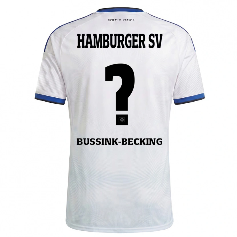 Danxen Kvinnor Piet-Luis Bussink-Becking #0 Vit Svart Blå Hemmatröja Matchtröjor 2026/27 Tröjor T-Tröja