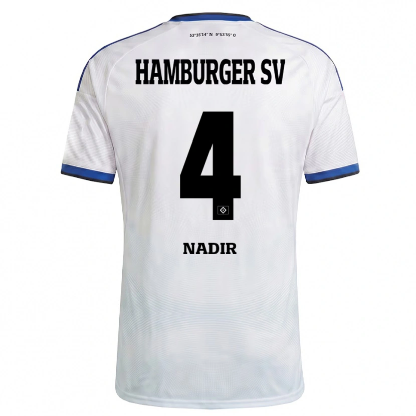 Danxen Kvinnor Bilal Nadir #4 Vit Svart Blå Hemmatröja Matchtröjor 2026/27 Tröjor T-Tröja