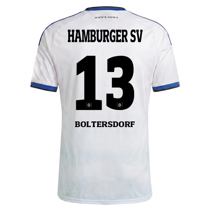 Danxen Kvinnor Sebastian Boltersdorf #13 Vit Svart Blå Hemmatröja Matchtröjor 2026/27 Tröjor T-Tröja