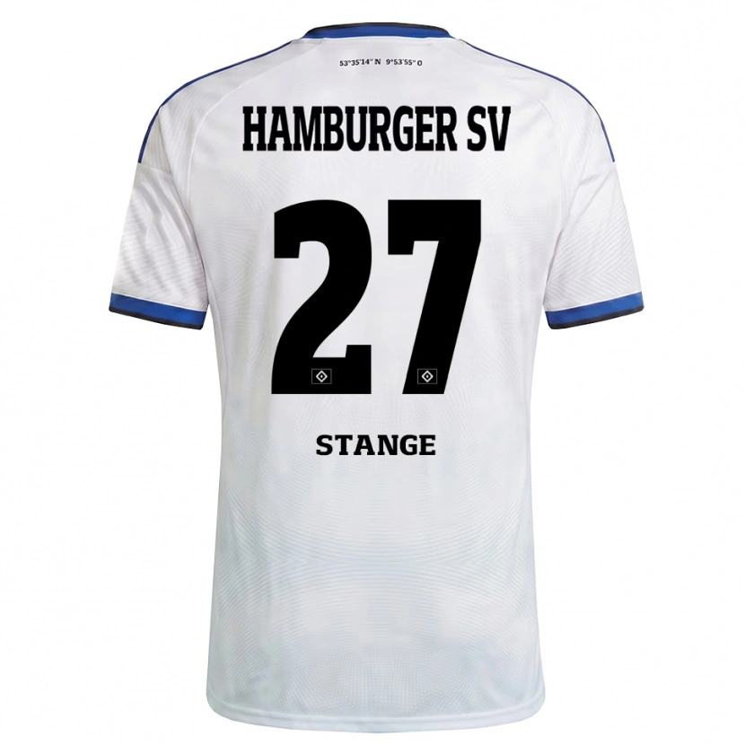 Danxen Kvinnor Tobias Stange #27 Vit Svart Blå Hemmatröja Matchtröjor 2026/27 Tröjor T-Tröja