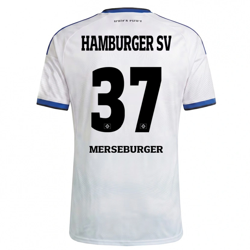 Danxen Kvinnor Dominik Merseburger #37 Vit Svart Blå Hemmatröja Matchtröjor 2026/27 Tröjor T-Tröja