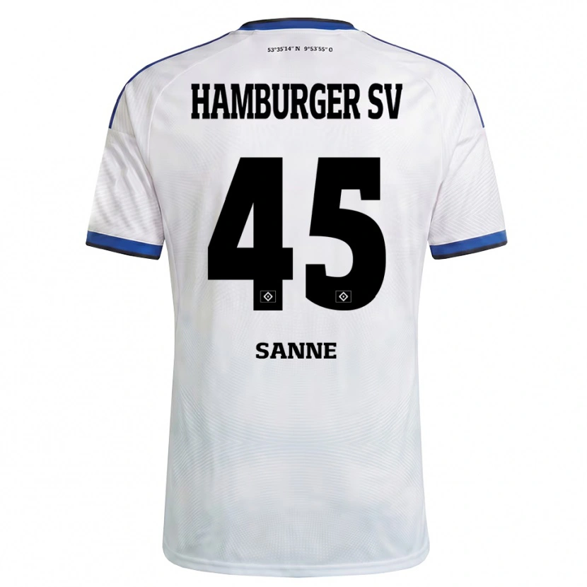 Danxen Kvinnor Tom Sanne #45 Vit Svart Blå Hemmatröja Matchtröjor 2026/27 Tröjor T-Tröja