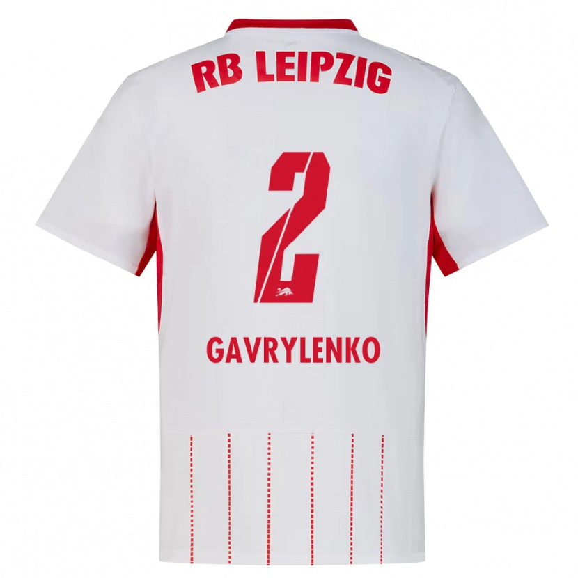Danxen Kvinnor Oleksandr Gavrylenko #2 Röd Vit Gul Hemmatröja Matchtröjor 2026/27 Tröjor T-Tröja