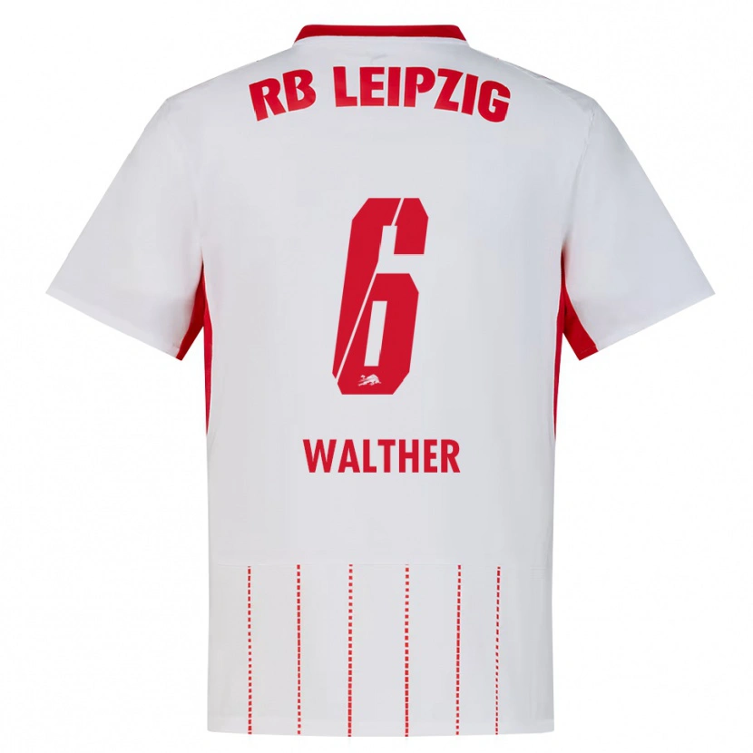 Danxen Kvinnor Mika Walther #6 Röd Vit Gul Hemmatröja Matchtröjor 2026/27 Tröjor T-Tröja