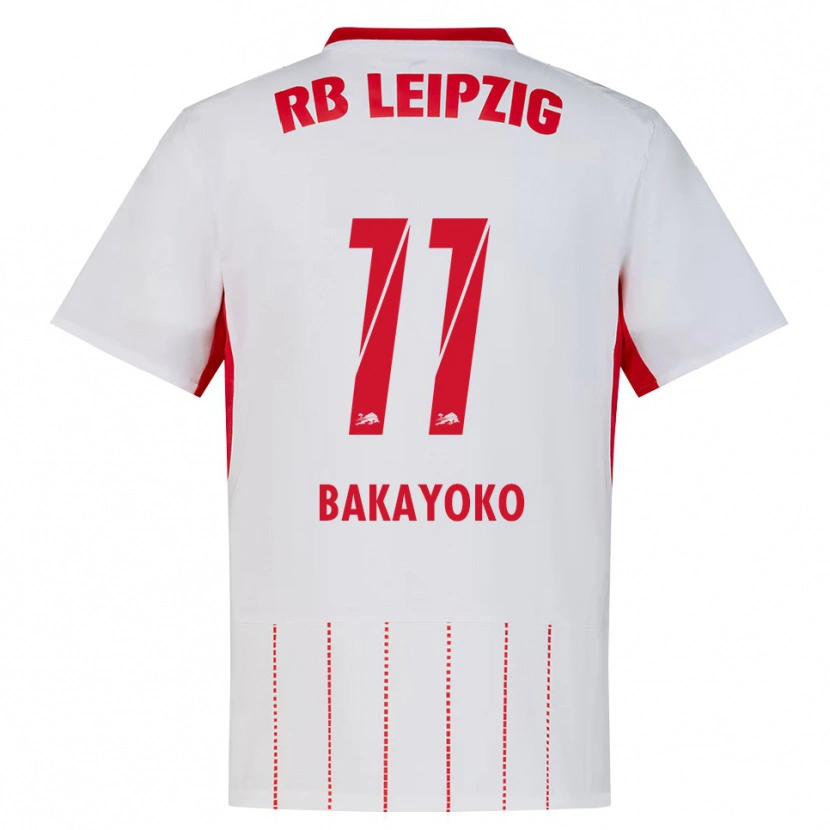 Danxen Kvinnor Johan Bakayoko #11 Röd Vit Gul Hemmatröja Matchtröjor 2026/27 Tröjor T-Tröja