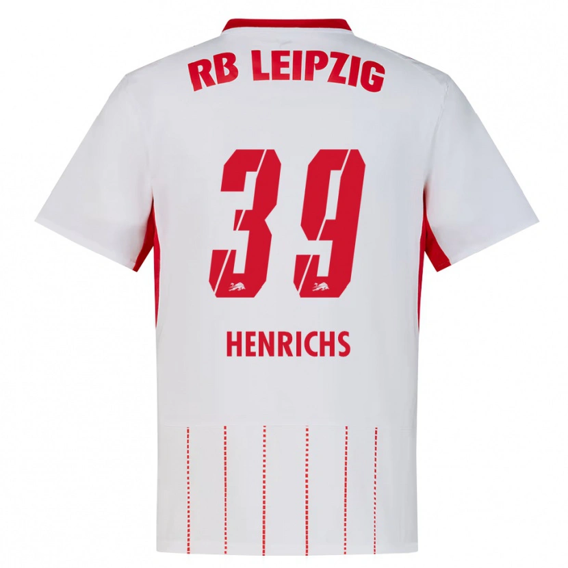 Danxen Kvinnor Benjamin Henrichs #39 Röd Vit Gul Hemmatröja Matchtröjor 2026/27 Tröjor T-Tröja