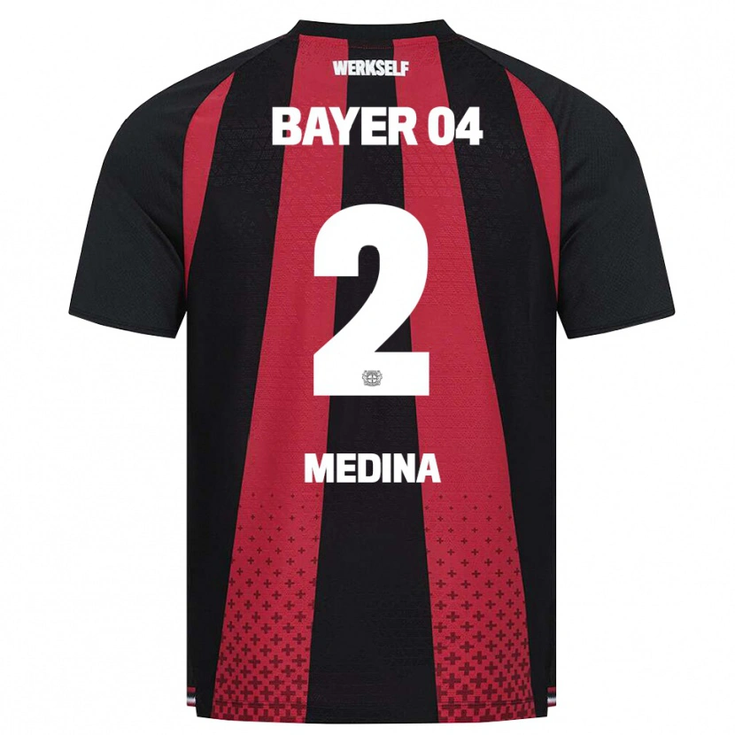 Danxen Kvinnor Facundo Medina #2 Svart Vit Röd Hemmatröja Matchtröjor 2026/27 Tröjor T-Tröja