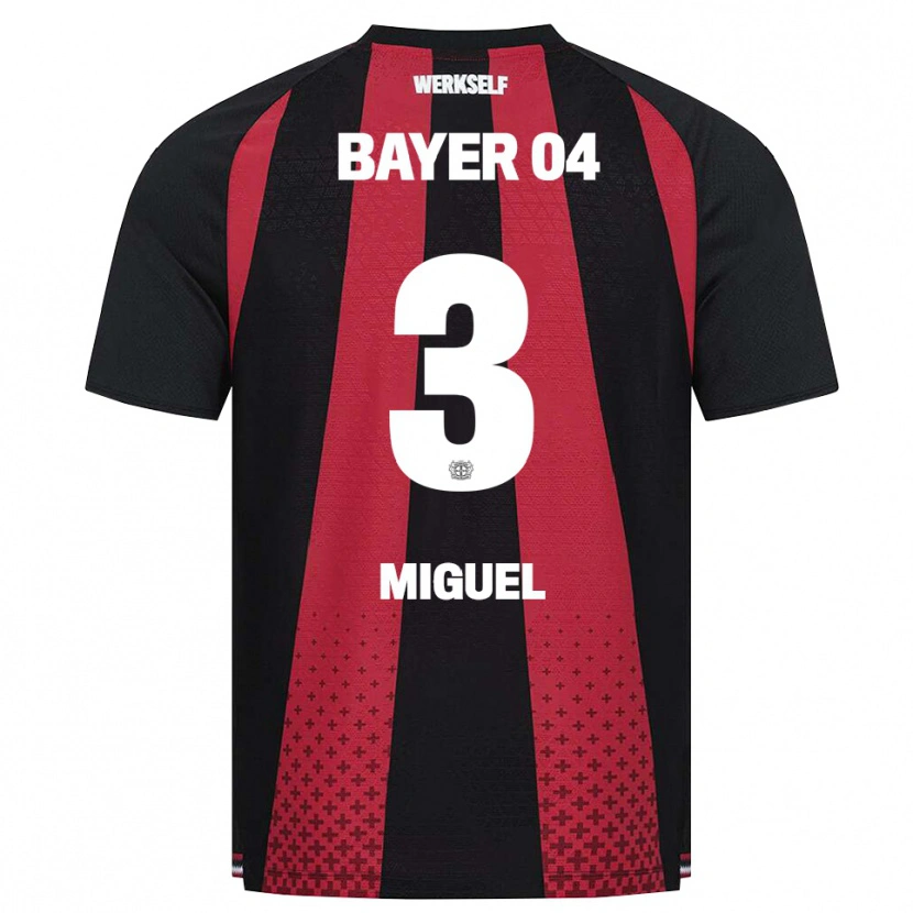Danxen Kvinnor Miguel Gutiérrez #3 Svart Vit Röd Hemmatröja Matchtröjor 2026/27 Tröjor T-Tröja