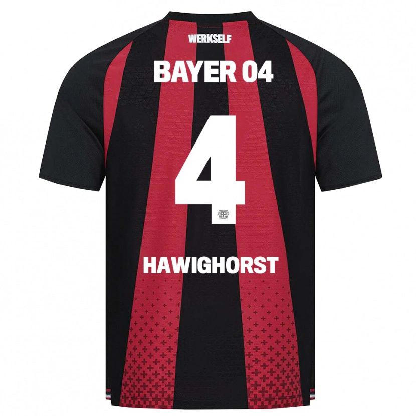 Danxen Kvinnor Ben Hawighorst #4 Svart Vit Röd Hemmatröja Matchtröjor 2026/27 Tröjor T-Tröja