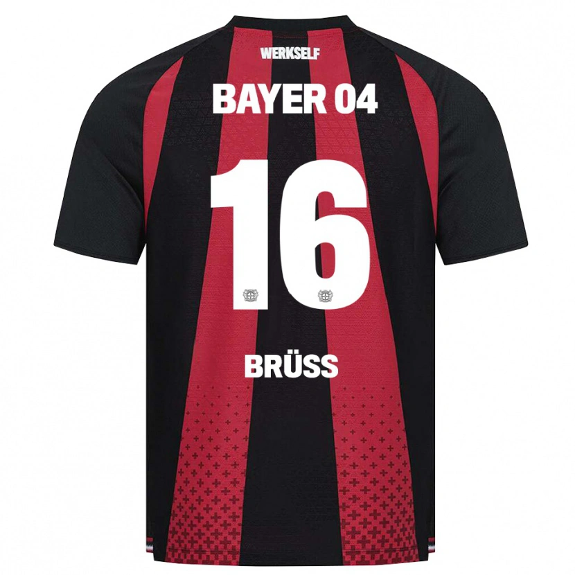 Danxen Kvinnor Tom Brüss #16 Svart Vit Röd Hemmatröja Matchtröjor 2026/27 Tröjor T-Tröja