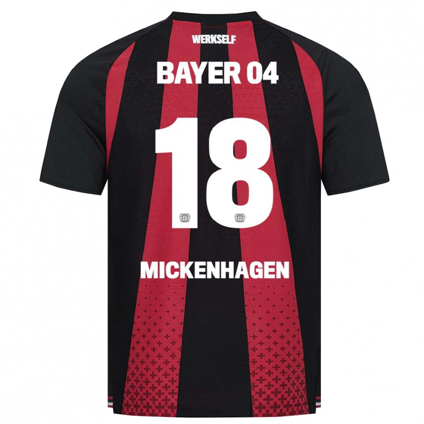 Danxen Kvinnor Julia Mickenhagen #18 Svart Vit Röd Hemmatröja Matchtröjor 2026/27 Tröjor T-Tröja