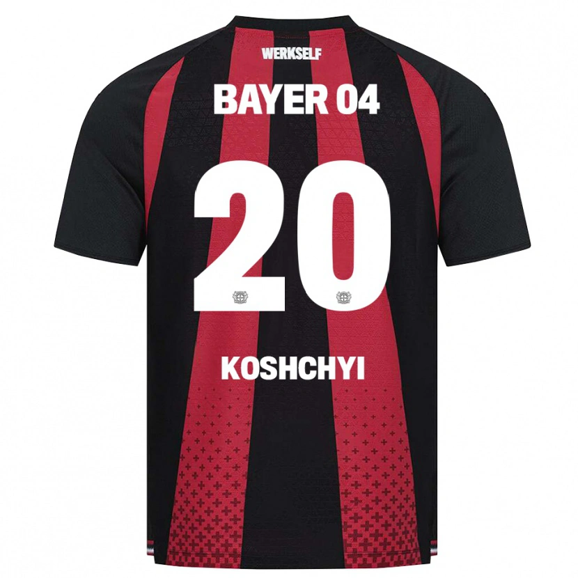 Danxen Kvinnor Yegor Koshchyi #20 Svart Vit Röd Hemmatröja Matchtröjor 2026/27 Tröjor T-Tröja