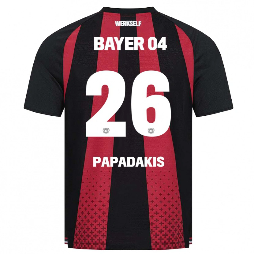 Danxen Kvinnor Konstantinos Papadakis #26 Svart Vit Röd Hemmatröja Matchtröjor 2026/27 Tröjor T-Tröja