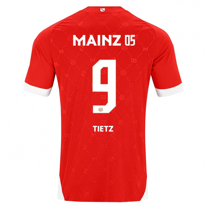 Danxen Kvinnor Phillip Tietz #9 Röd Vit Hemmatröja Matchtröjor 2026/27 Tröjor T-Tröja