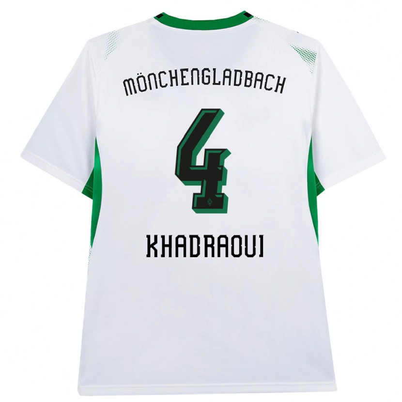 Danxen Kvinnor Elias Khadraoui #4 Vit Svart Grön Hemmatröja Matchtröjor 2026/27 Tröjor T-Tröja