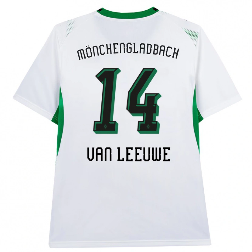 Danxen Kvinnor Kyra Van Leeuwe #14 Vit Svart Grön Hemmatröja Matchtröjor 2026/27 Tröjor T-Tröja