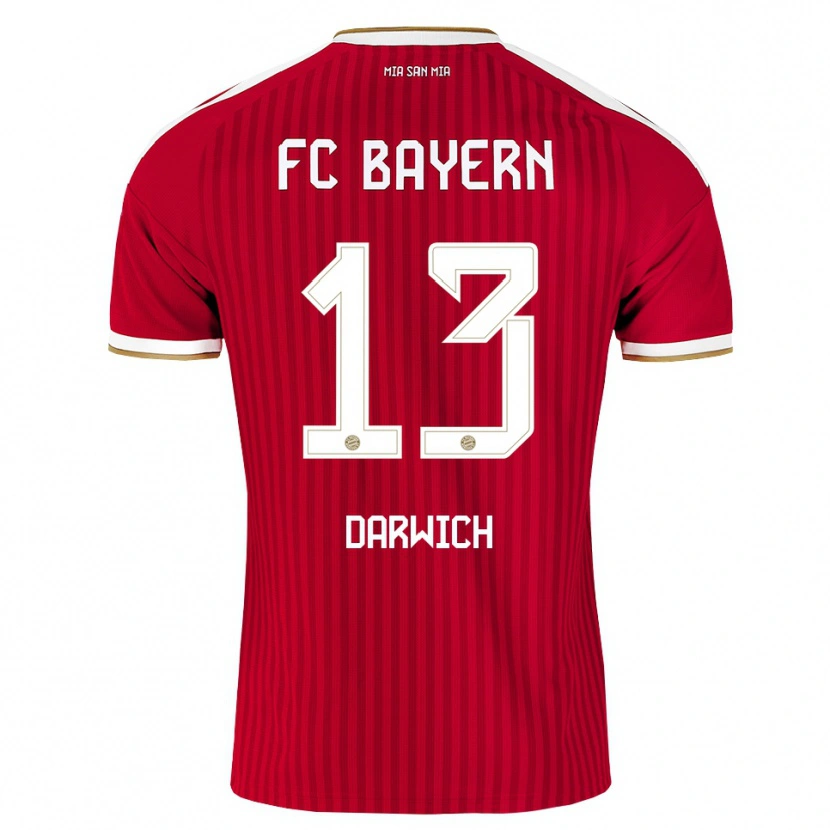 Danxen Kvinnor Maher Darwich #13 Röd Vit Blå Hemmatröja Matchtröjor 2026/27 Tröjor T-Tröja