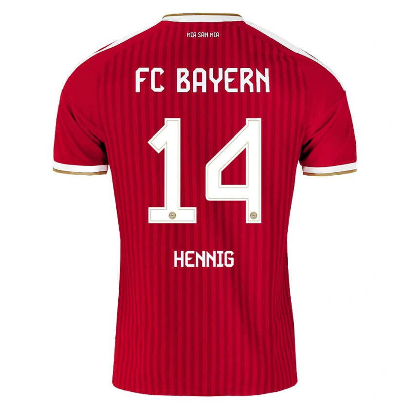 Danxen Kvinnor Maximilian Hennig #14 Röd Vit Blå Hemmatröja Matchtröjor 2026/27 Tröjor T-Tröja