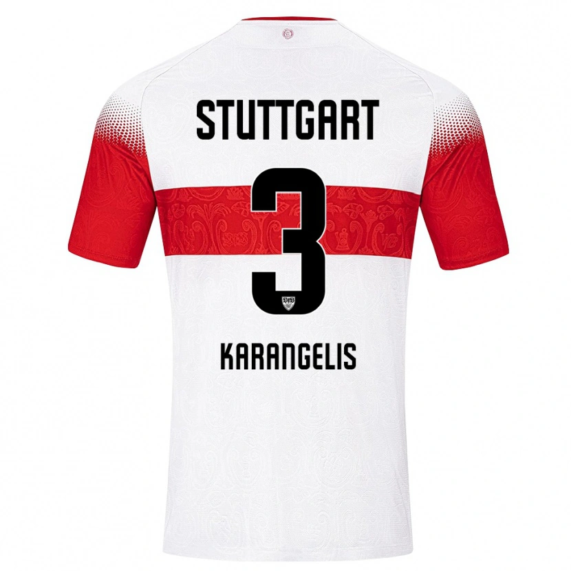 Danxen Kvinnor Konstantinos Karangelis #3 Vit Röd Gul Hemmatröja Matchtröjor 2026/27 Tröjor T-Tröja