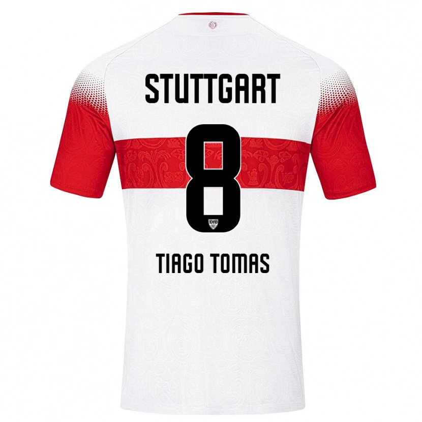 Danxen Kvinnor Tiago Tomás #8 Vit Röd Gul Hemmatröja Matchtröjor 2026/27 Tröjor T-Tröja