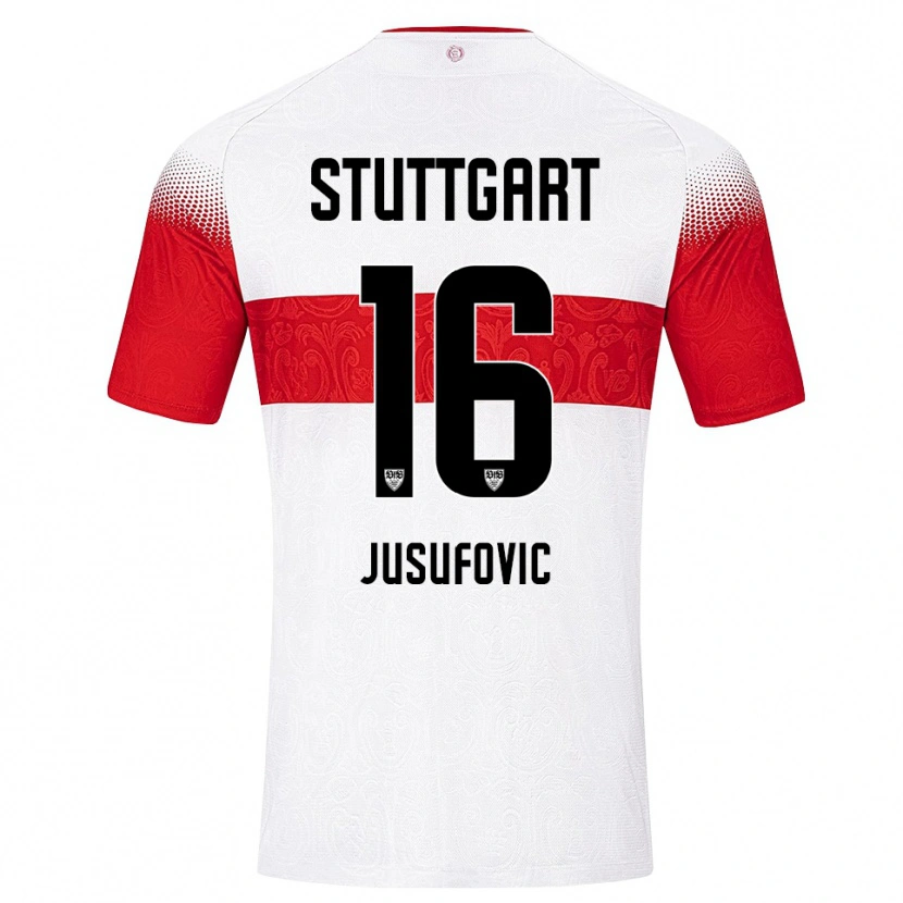 Danxen Kvinnor Farah Jusufović #16 Vit Röd Gul Hemmatröja Matchtröjor 2026/27 Tröjor T-Tröja