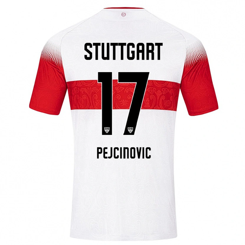 Danxen Kvinnor Dzenan Pejcinovic #17 Vit Röd Gul Hemmatröja Matchtröjor 2026/27 Tröjor T-Tröja