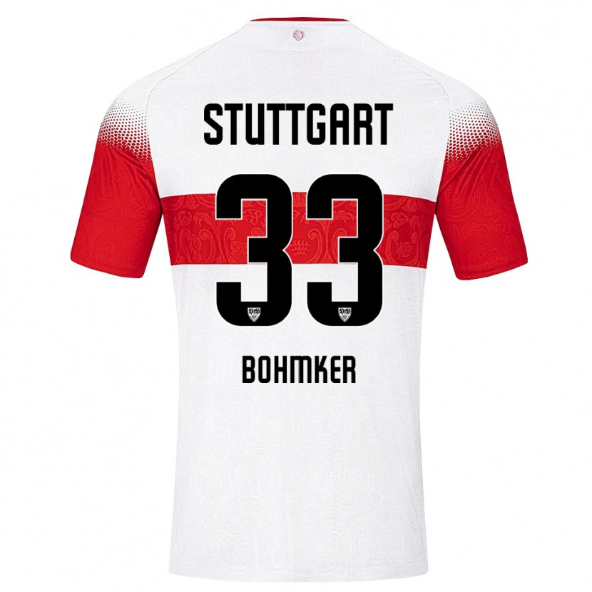 Danxen Kvinnor Finn Böhmker #33 Vit Röd Gul Hemmatröja Matchtröjor 2026/27 Tröjor T-Tröja