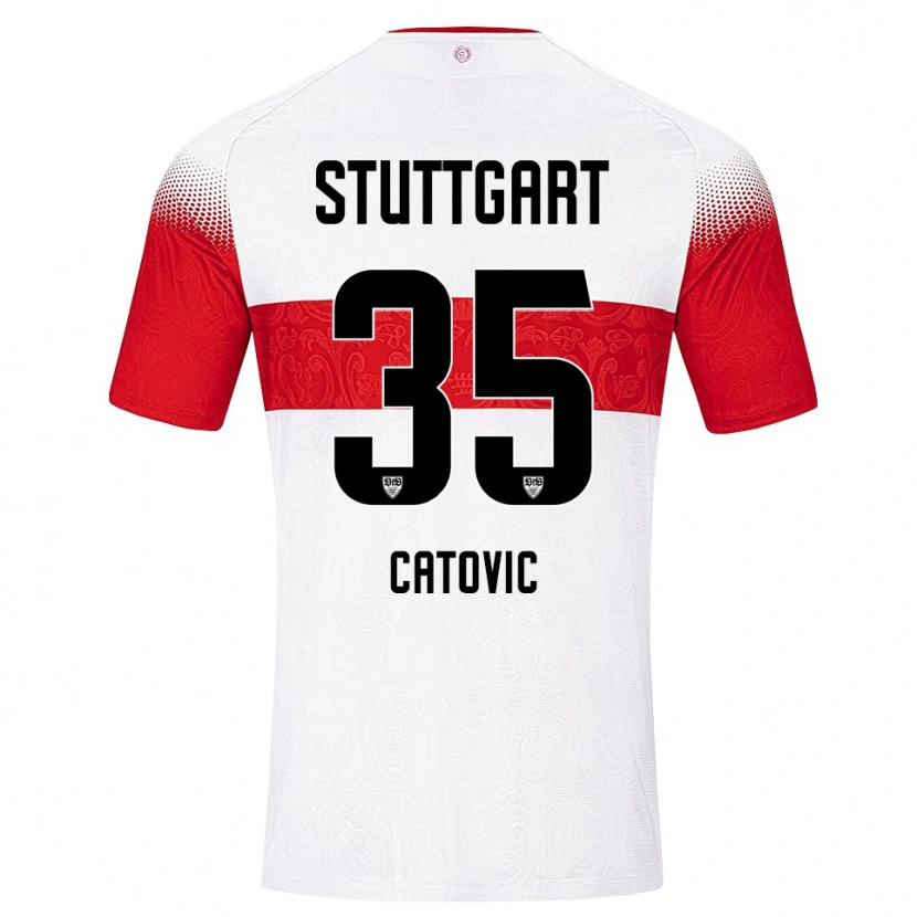 Danxen Kvinnor Mirza Catovic #35 Vit Röd Gul Hemmatröja Matchtröjor 2026/27 Tröjor T-Tröja