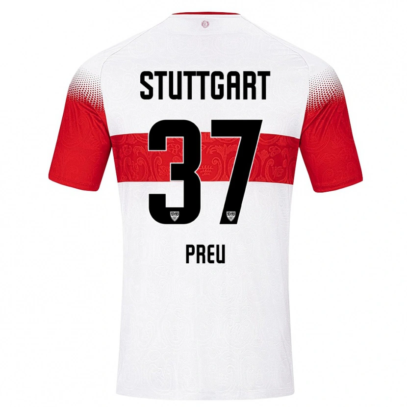 Danxen Kvinnor David Preu #37 Vit Röd Gul Hemmatröja Matchtröjor 2026/27 Tröjor T-Tröja