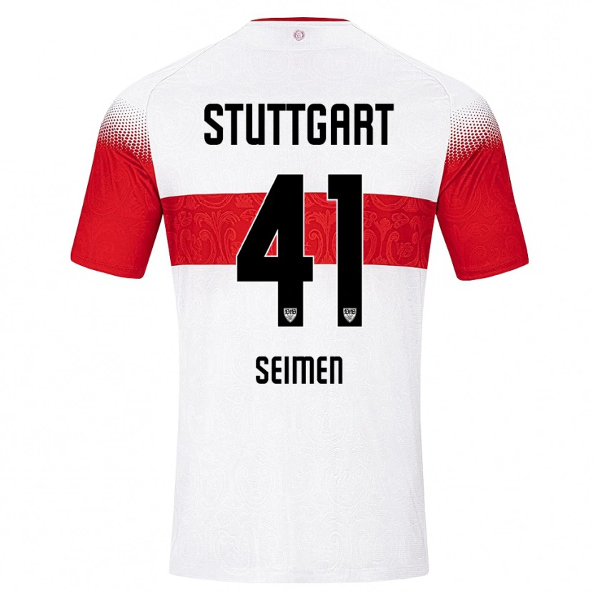 Danxen Kvinnor Dennis Seimen #41 Vit Röd Gul Hemmatröja Matchtröjor 2026/27 Tröjor T-Tröja