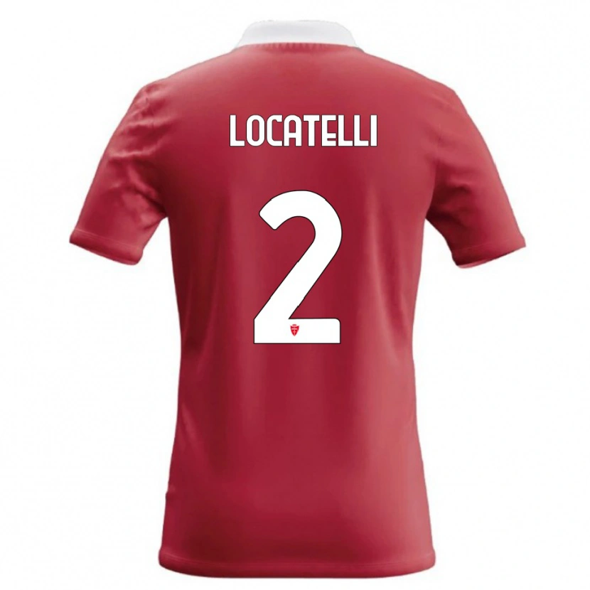 Danxen Kvinnor Gabriel Locatelli #2 Röd Vit Hemmatröja Matchtröjor 2026/27 Tröjor T-Tröja