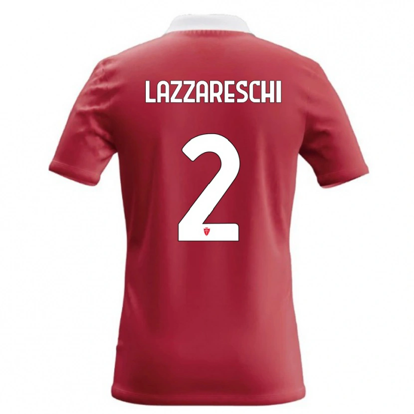 Danxen Kvinnor Andrea Lazzareschi #2 Röd Vit Hemmatröja Matchtröjor 2026/27 Tröjor T-Tröja