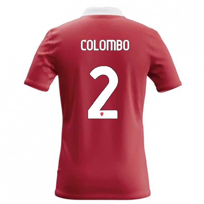 Danxen Kvinnor Davide Colombo #2 Röd Vit Hemmatröja Matchtröjor 2026/27 Tröjor T-Tröja