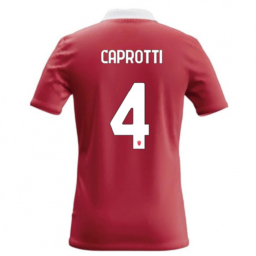 Danxen Kvinnor Carlo Caprotti #4 Röd Vit Hemmatröja Matchtröjor 2026/27 Tröjor T-Tröja