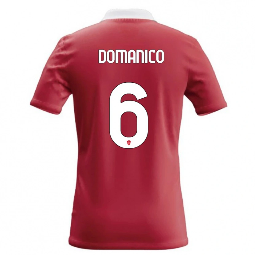 Danxen Kvinnor Saverio Domanico #6 Röd Vit Hemmatröja Matchtröjor 2026/27 Tröjor T-Tröja