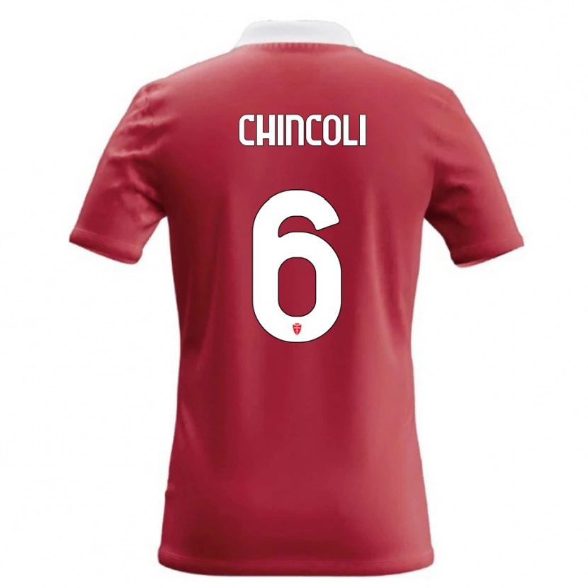Danxen Kvinnor Lorenzo Chincoli #6 Röd Vit Hemmatröja Matchtröjor 2026/27 Tröjor T-Tröja