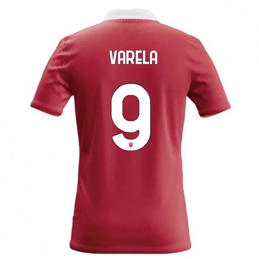 Danxen Kvinnor Gustavo Varela #9 Röd Vit Hemmatröja Matchtröjor 2026/27 Tröjor T-Tröja