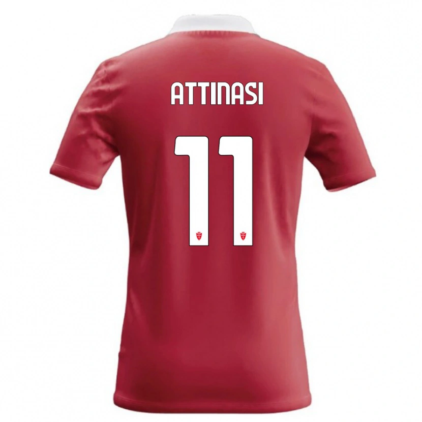 Danxen Kvinnor Mattia Attinasi #11 Röd Vit Hemmatröja Matchtröjor 2026/27 Tröjor T-Tröja