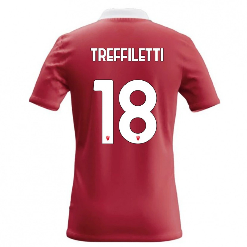 Danxen Kvinnor Danilo Treffiletti #18 Röd Vit Hemmatröja Matchtröjor 2026/27 Tröjor T-Tröja