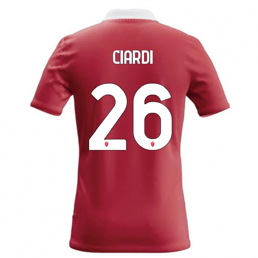 Danxen Kvinnor Tommaso Ciardi #26 Röd Vit Hemmatröja Matchtröjor 2026/27 Tröjor T-Tröja